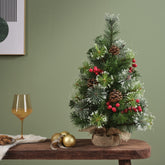 Mini Ipswich Artificial Christmas Tree with Snow Berries & Pinecones 60cm