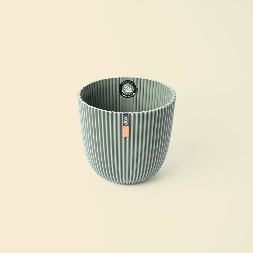Capi Groove Grass Green Pot 13cm