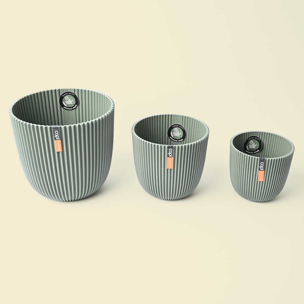 Capi Groove Grass Green Pot 13cm