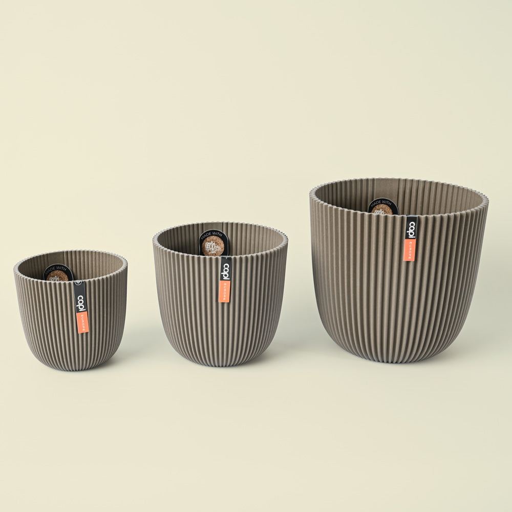 Capi Groove Espresso | Rice Husk Pot | 13cm