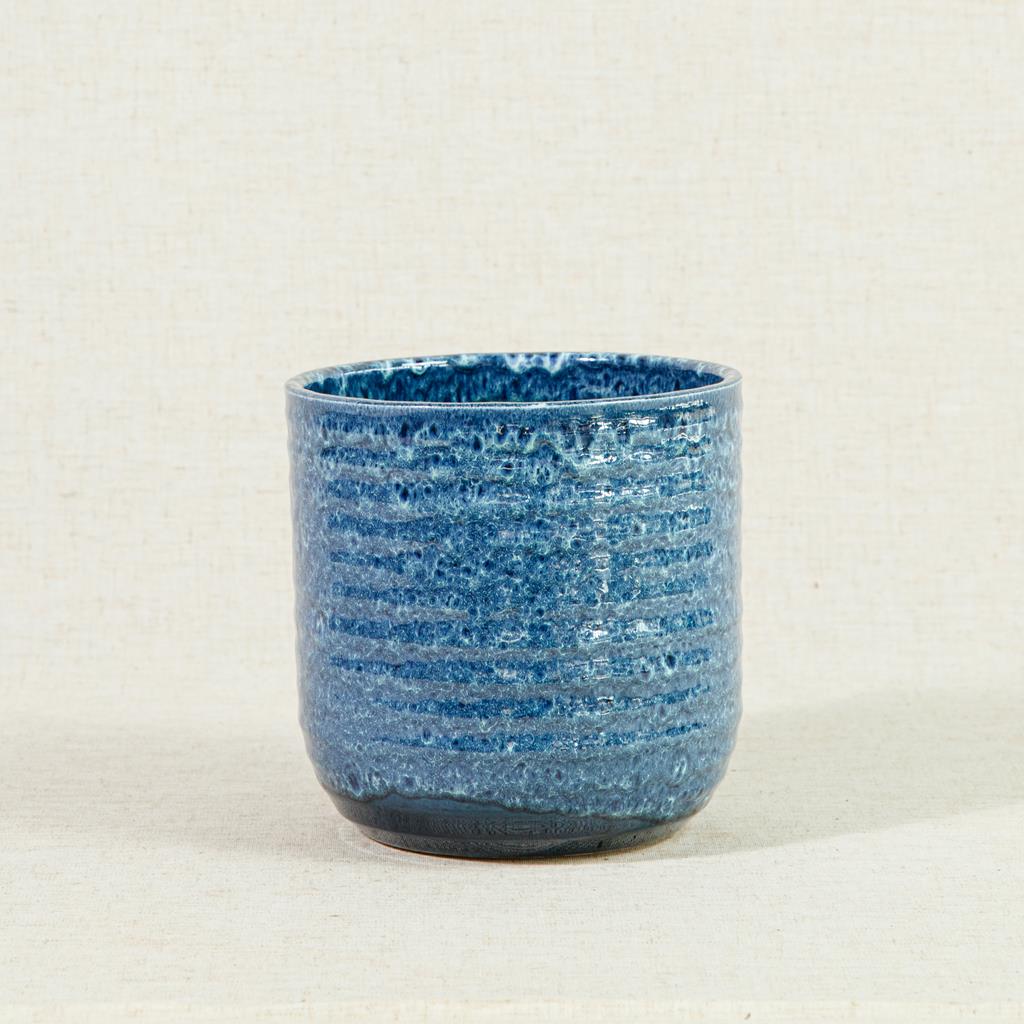 Sapphire Reactive Glaze Planter 17cm