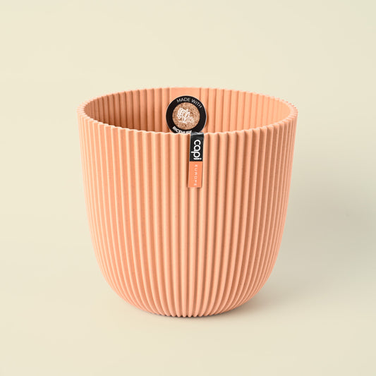 Capi Groove Peach | Rice Husk Pot | 21.5cm