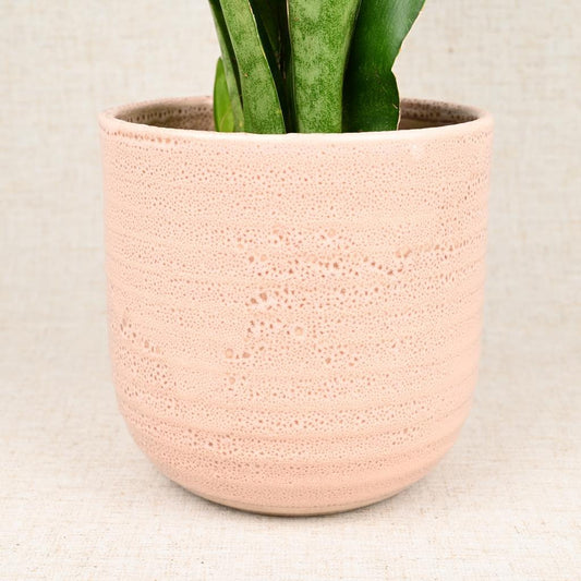 Reactive Glaze Pink Planter 15cm